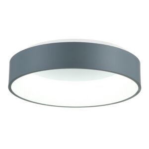 CWI Arenal LED Drum Shade Flush Mount With Gray & White Finish