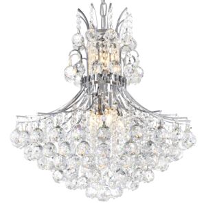 CWI Lighting Princess 10 Light Down Chandelier with Chrome finish