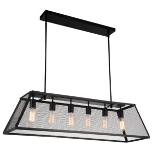 CWI Macleay 6 Light Down Chandelier With Black Finish