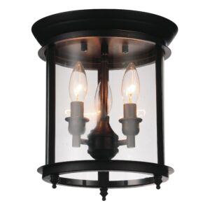 CWI Desire 3 Light Cage Flush Mount With Oil Rubbed Bronze Finish