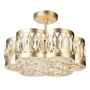 CWI Nova 6 Light Chandelier With Champagne Finish
