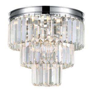 CWI Weiss 8 Light Flush Mount With Chrome Finish