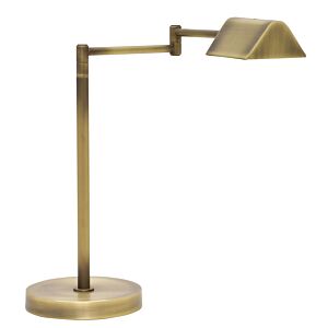 Delta 1-Light LED Table Lamp in Antique Brass