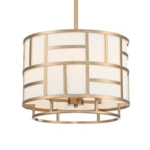 Libby Langdon for Crystorama Danielson 13 Inch Transitional Chandelier in Vibrant Gold