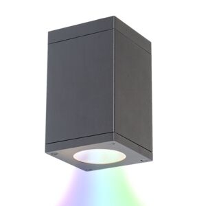 Cube Arch 1-Light LED Flush Mount Ceiling Light in Graphite
