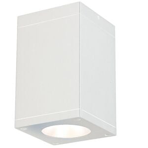 Cube Arch 1-Light LED Flush Mount Ceiling Light in White