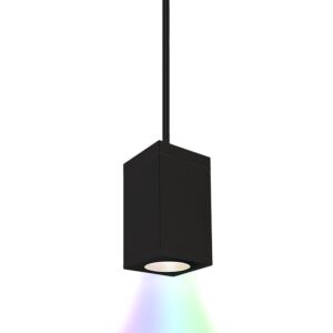 Cube Arch 1-Light LED Pendant in Black