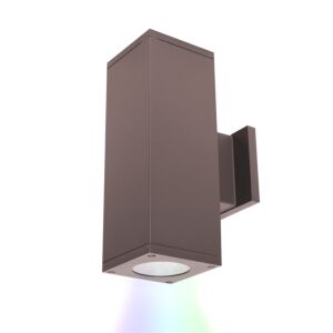 Cube Arch 2-Light LED Wall Light in Bronze