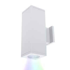 Cube Arch 2-Light LED Wall Light in White