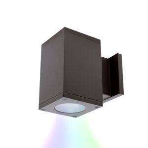 Cube Arch 1-Light LED Wall Light in Bronze