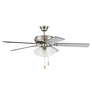Decorator's Choice Kit 3-Light 52" Ceiling Fan in Brushed Polished Nickel