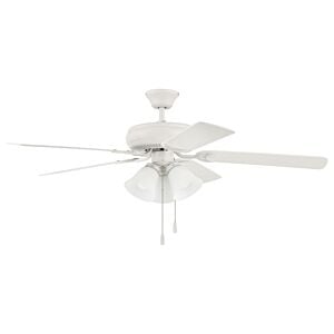 Decorator's Choice Kit 3-Light 52" Ceiling Fan in Matte White