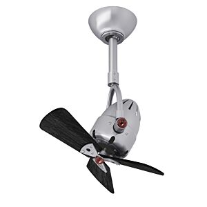 Diane 3-Speed AC 16" Ceiling Fan in Brushed Nickel with Matte Black blades