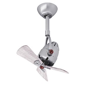 Diane 3-Speed AC 16" Ceiling Fan in Brushed Nickel with Barnwood Tone blades