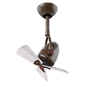 Diane 3-Speed AC 16" Ceiling Fan in Textured Bronze with Barnwood Tone blades