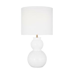 Buckley 1-Light Table Lamp in Gloss White