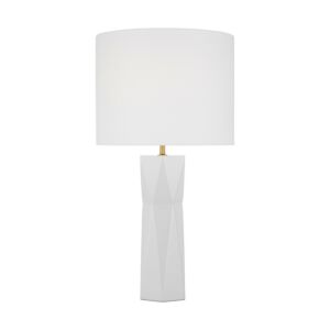 Fernwood 1-Light Table Lamp in Gloss White