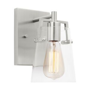 Crofton 1-Light Wall Sconce in Brushed Steel