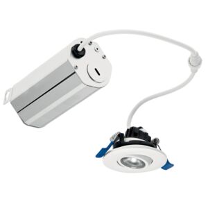 Direct To Ceiling Mini Gimble 1-Light LED Gimbal Downlight in Textured White