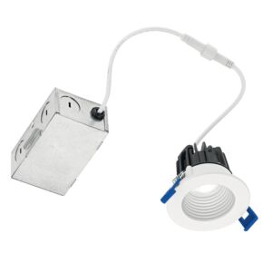 Direct To Ceiling Mini 1-Light LED Recessed Downlight in Textured White