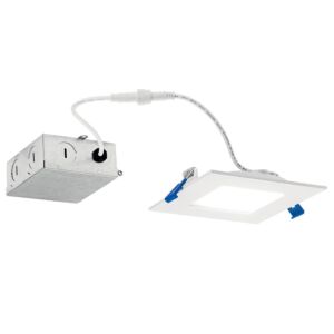 Direct To Ceiling Slim 1-Light LED Slim Downlight in Textured White