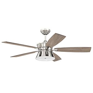 Craftmade Dominick 3-Light Ceiling Fan with Blades Included in Polished Nickel