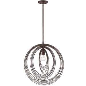 Doral 1-Light Pendant in Forged Bronze