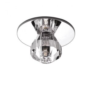 Beauty Spot 1-Light LED Recessed Light Beauty Spot in Clear with Chrome