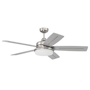 Craftmade Drew 1-Light Ceiling Fan with Blades Included in Brushed Polished Nickel
