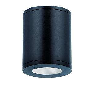 Tube Arch 1-Light LED Flush Mount Ceiling Light in Black