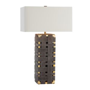 Elis 1-Light Table Lamp in Moss Gray