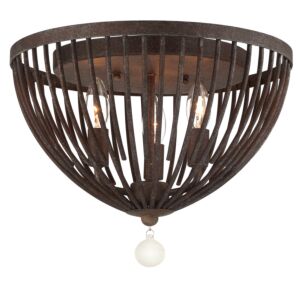 Duval 3-Light Ceiling Mount in Forged Bronze