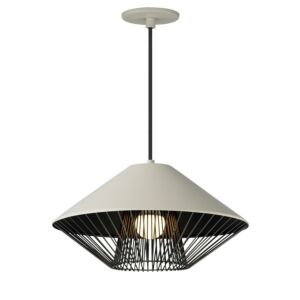 Phoenix 1-Light LED Pendant in Gray with Black