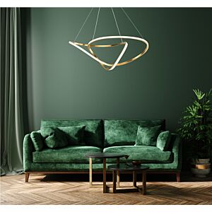 Perpetual 1-Light LED Pendant in Brushed Champagne