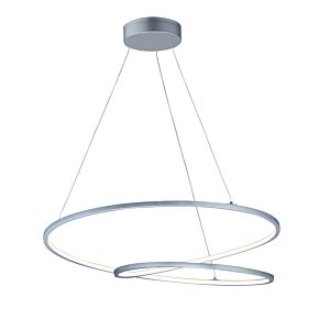 Cycle 1-Light LED Pendant in Matte Silver
