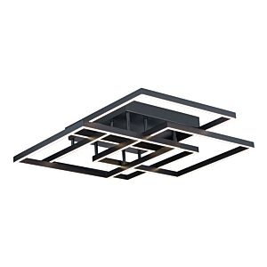Traverse LED 1-Light LED Flush with Wall Mount in Black