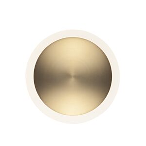 Saucer 1-Light LED Wall Sconce in Black with Gold