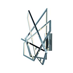Trapezoid 1-Light LED Wall Sconce in Polished Chrome