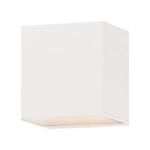 Blok 1-Light LED Outdoor Wall Sconce in White