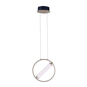 Flare 1-Light LED Pendant in Black with Soft Gold