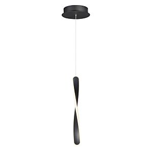 Pirouette 1-Light LED Mini Pendant in Black