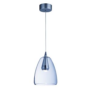 Sven 1-Light LED Pendant in Polished Chrome with Silver