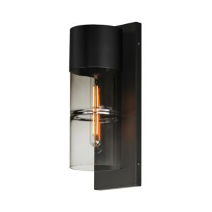 Smokestack 1-Light LED Outdoor Wall Sconce in Black