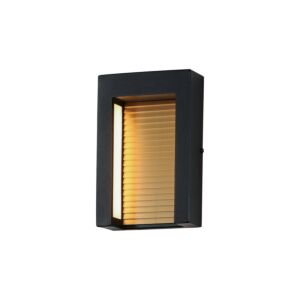 Alcove 2-Light LED Outdoor Wall Sconce in Black with Gold