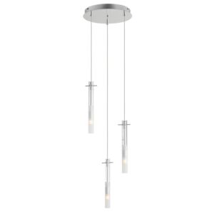 Pipette 3-Light LED Pendant in Polished Chrome