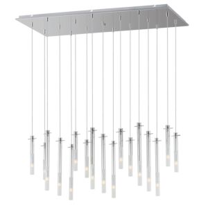 Pipette 17-Light LED Pendant in Polished Chrome