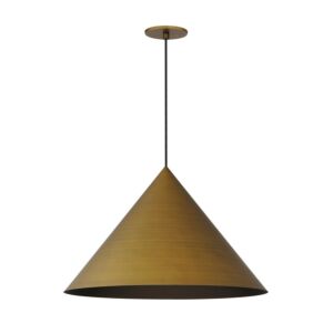 Pitch 1-Light LED Pendant in Antique Brass