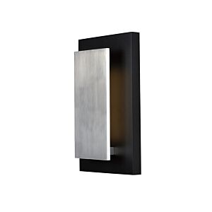 Alumilux Piso 1-Light LED Wall Sconce in Black with Satin Aluminum