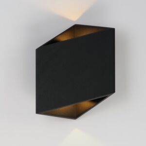 Alumilux Facet 2-Light LED Outdoor Wall Sconce in Black