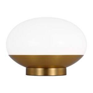 Lune 1-Light Accent Lamp in Burnished Brass